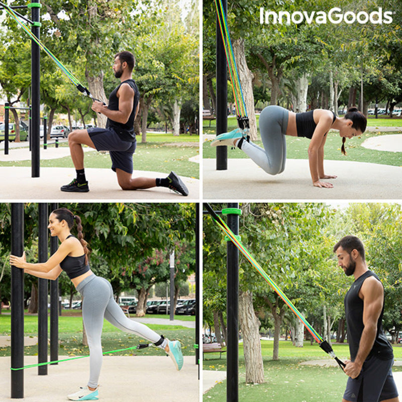 Fitnessbänder Set mit Übungen