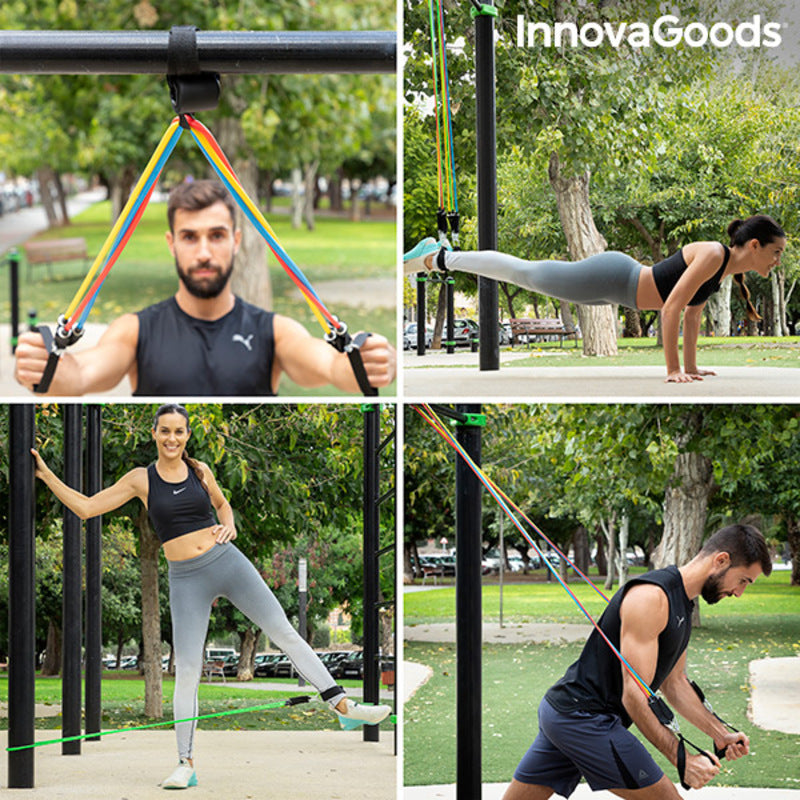 Fitnessbänder Set mit Übungen