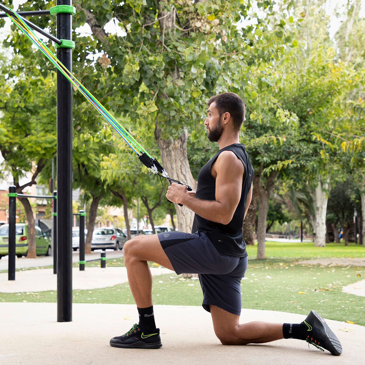 Fitnessbänder Set mit Übungen