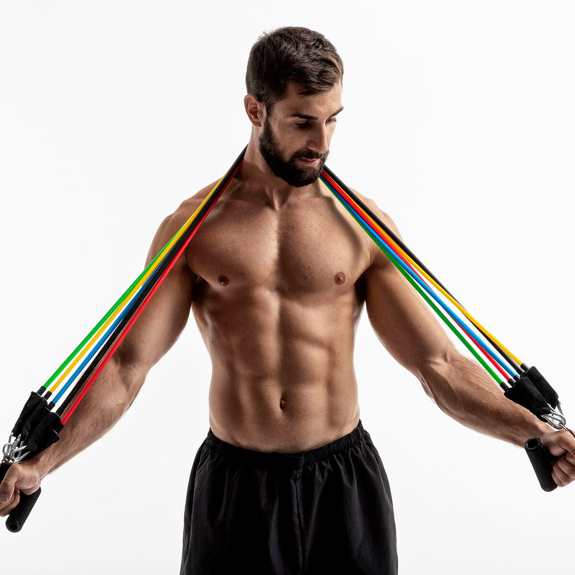 Fitnessbänder Set mit Übungen