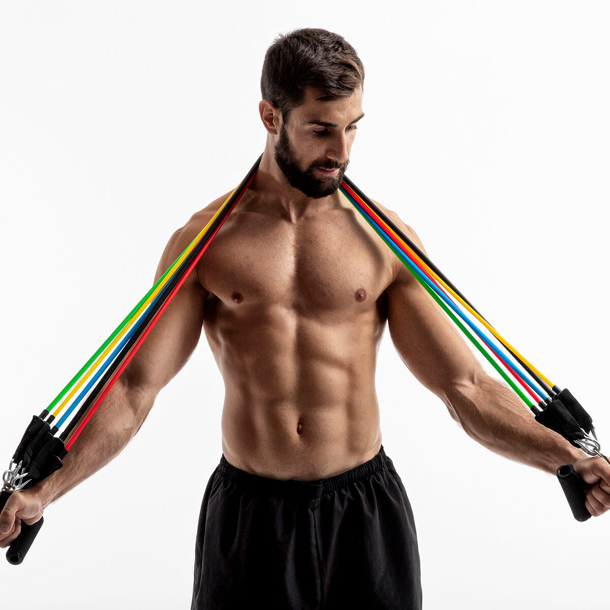 Fitnessbänder Set mit Übungen